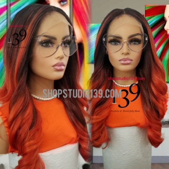 Sexy human hair Bunt orange lace front wig